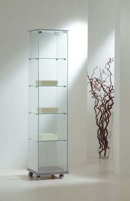 821-4040 Ganzglasvitrine 400x400x1800mm