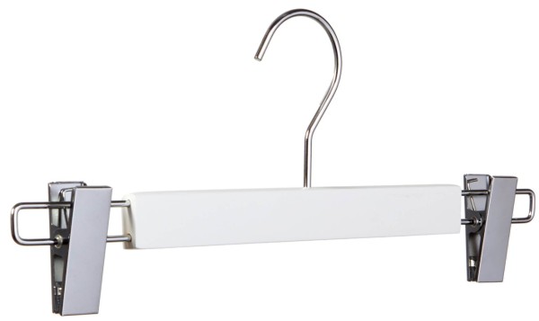 Hosenbügel weiß oder schwarz matt lackiert,L 35cm (VE 50 Stück)