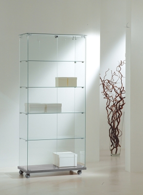 Ganzglasvitrine 800x400x1800mm