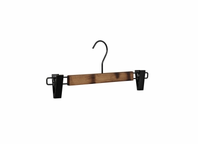 p768640101 Clip-Holzkleiderbügel VINTAGE-BRAUN, L35cm (VE 50 Stück)