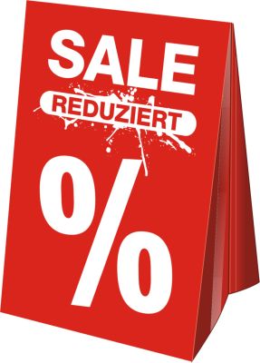 Dachaufsteller DIN A3 "SALE-REDUZIERT" VE 5 Stück