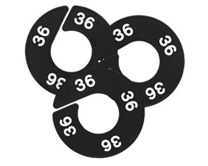 Größenscheibe schwarz/weiß