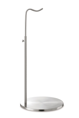 Moderner Handtaschenständer in Edelstahloptik, höhenverstellbar 37–58 cm, ideale Präsentation von Taschen