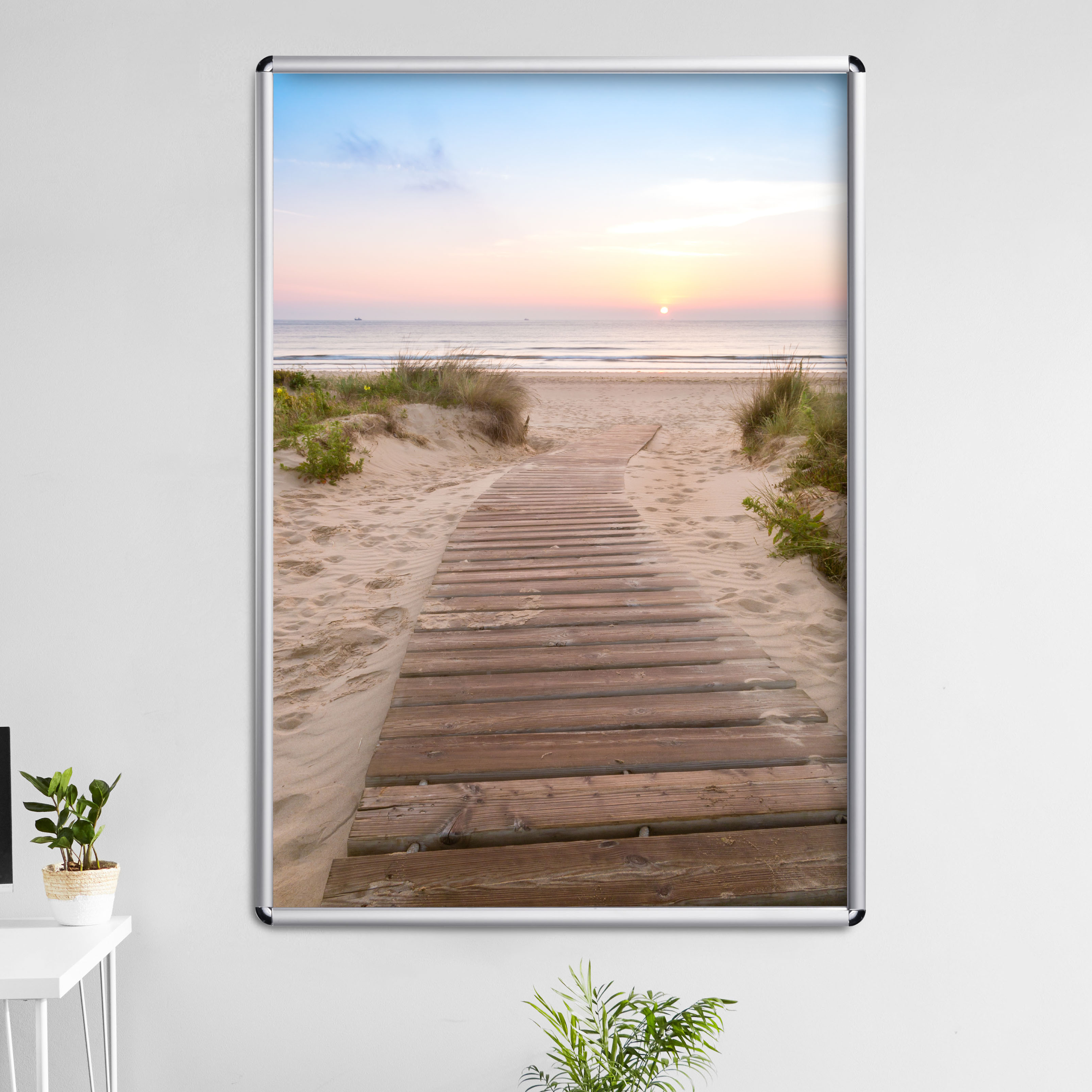Klapprahmen aus Aluminium in der Übersicht für Poster und Plakate