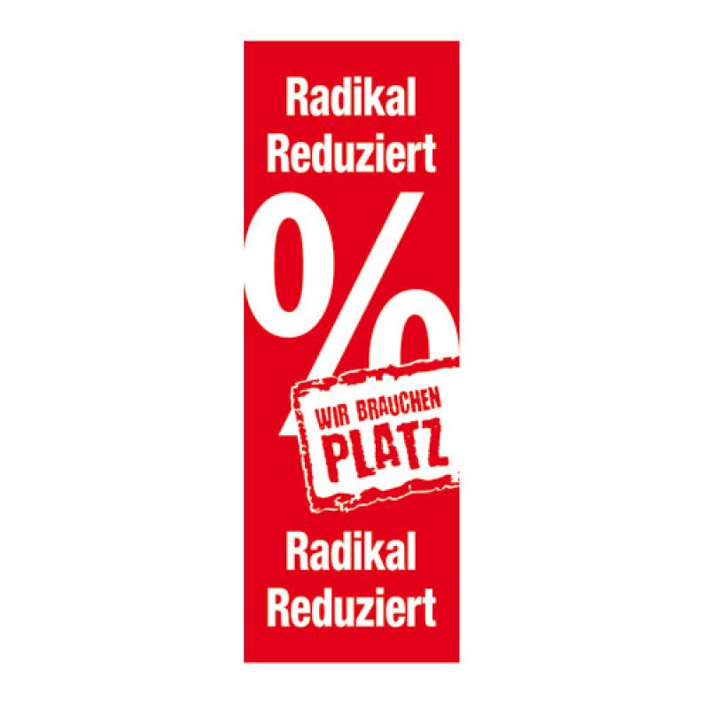 Plakat 'Radikal reduziert', Langbahn 