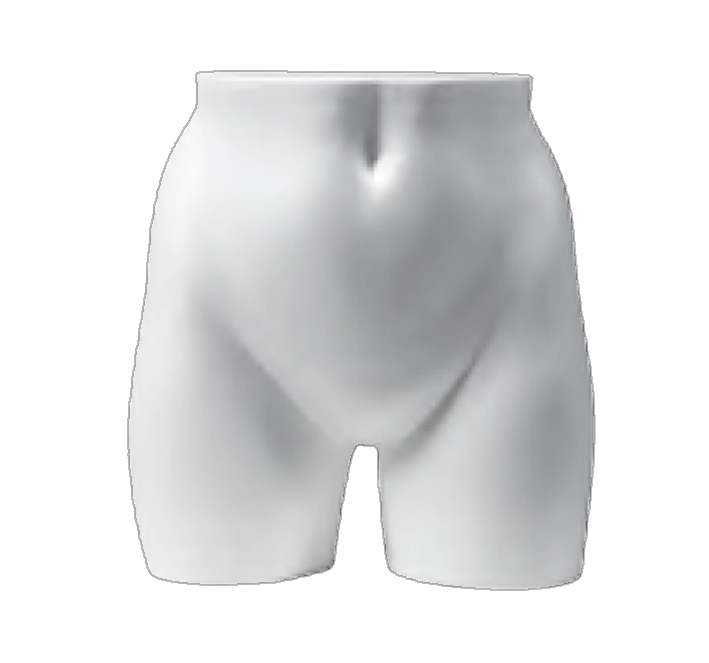 Damen-Huefttorso Damenhüfttorso weiß