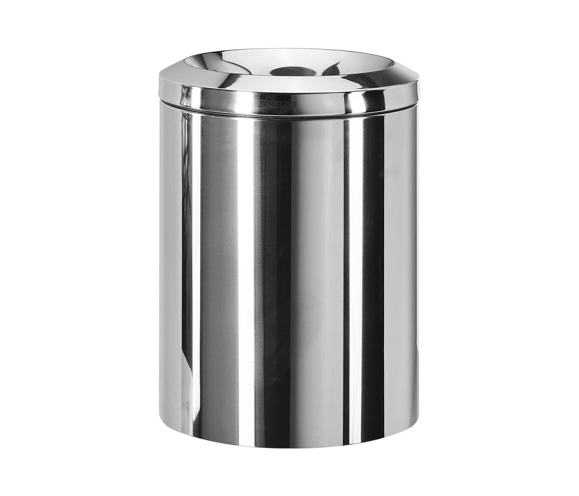 Feuerlöschender Papierkorb Chrom glänzend 12 L für Büro und Werkstatt