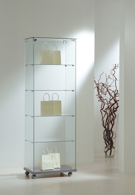 Ganzglasvitrine 600x400x1800mm