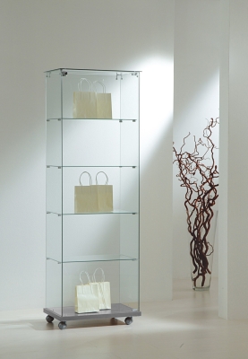 821-6040 Ganzglasvitrine 600x400x1800mm