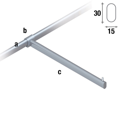 Abhängearm gerade Länge 38cm für 30x15mm.