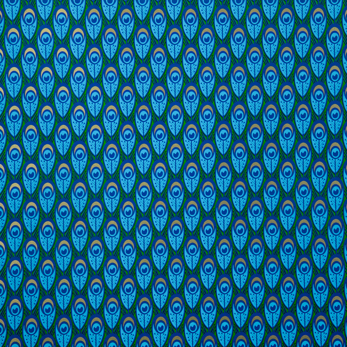 Geschenkpapier Pfauenfeder 50 cm x 50 m für Großhändler, elegantes Pfauenfeder-Motiv