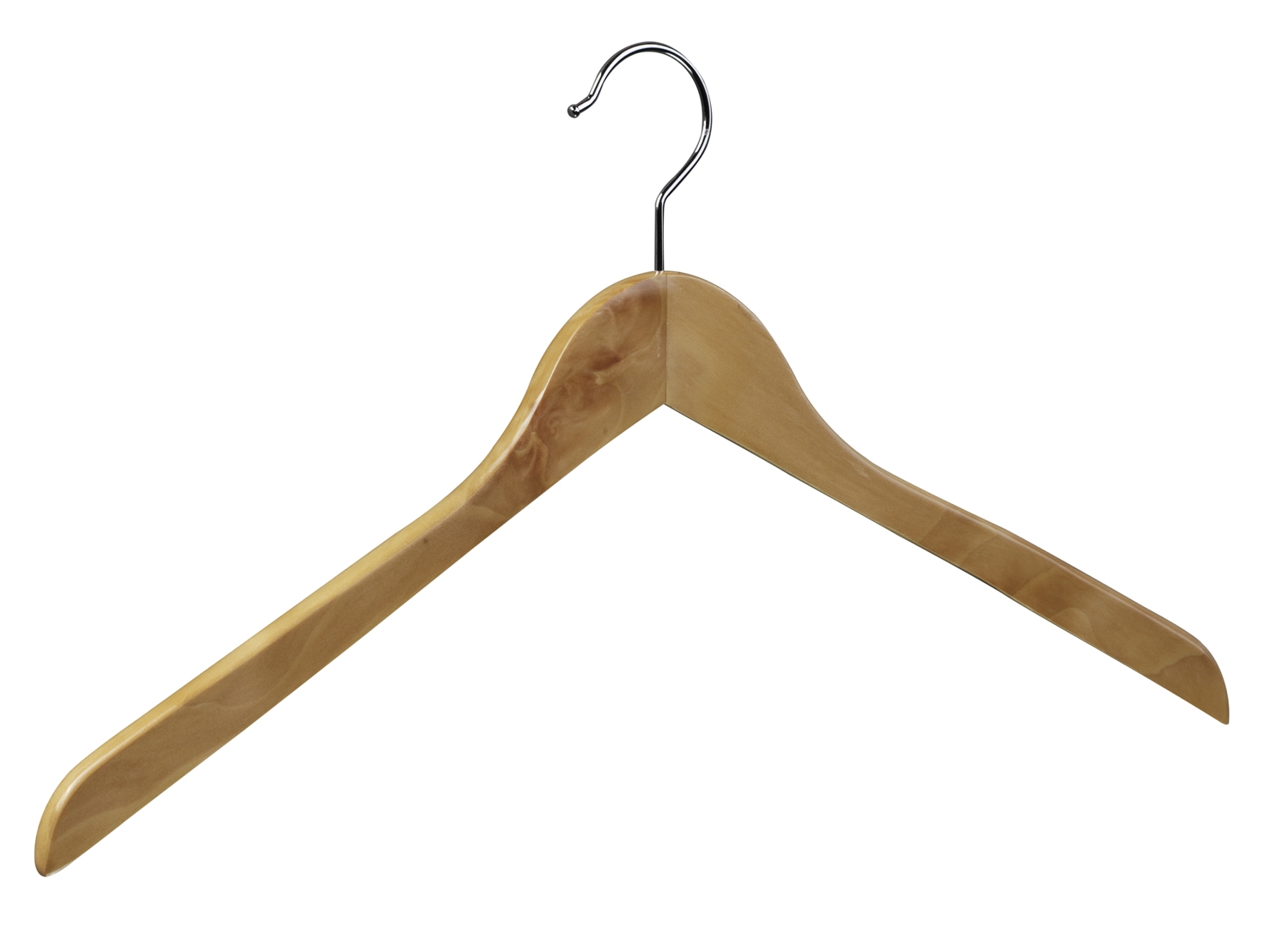 Holzkleiderbügel natur lackiert, L44cm (VE 100 Stück)