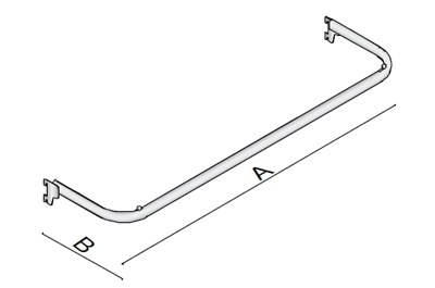 an15000 Konfektionsrahmen 100x 30 cm, verchromt 50er Raster