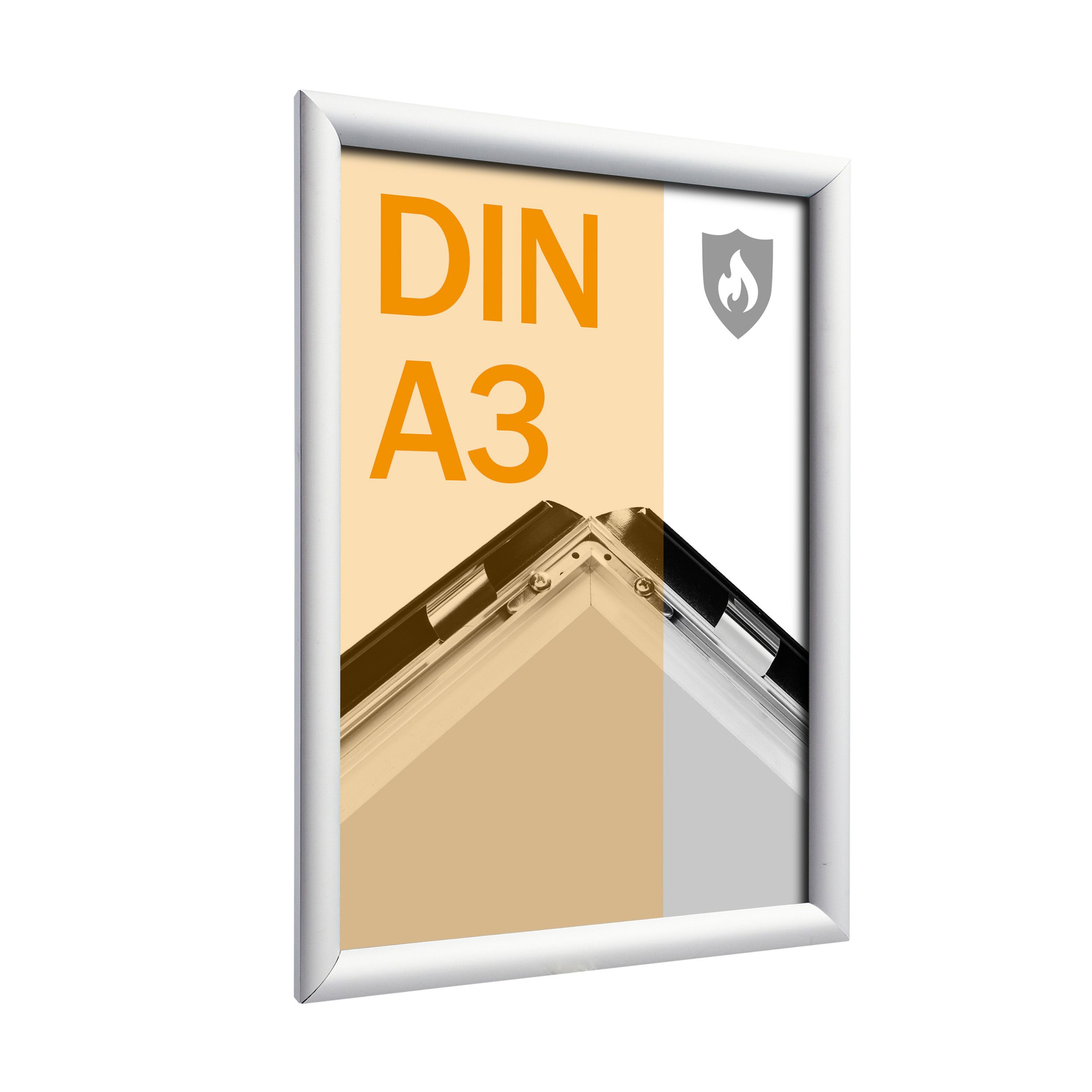 Brandschutzrahmen DIN A3 B1 nach DIN 4102 aus Aluminium