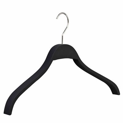 p24c40ne Schichtholzkleiderbügel 24c soft-touch schwarz, L40cm oder 45cm (VE 50 Stück)