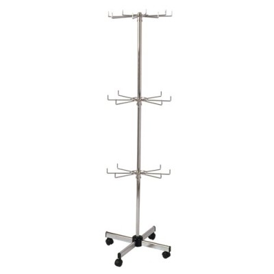 Hakenringständer 8 Haken, Seitenansicht, stabiler 4-fach Fuß