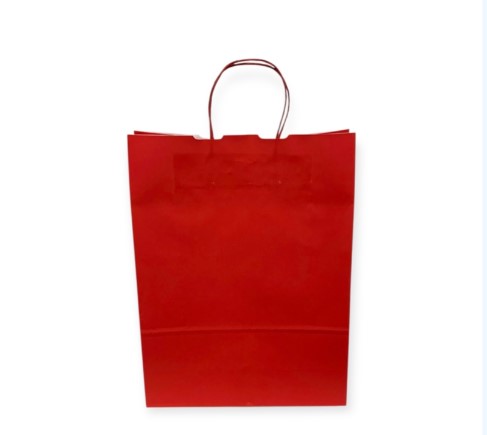 Detailansicht Papiertragetasche Cherry mit stabiler Papierkordel