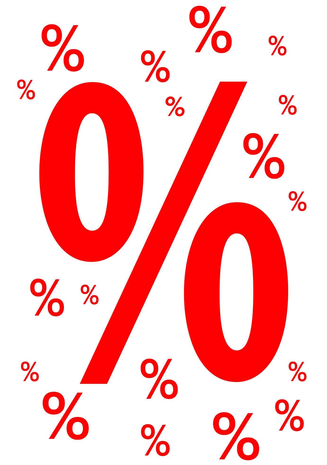 Rahmenplakat DIN A1 "%"-Zeichen% Stück