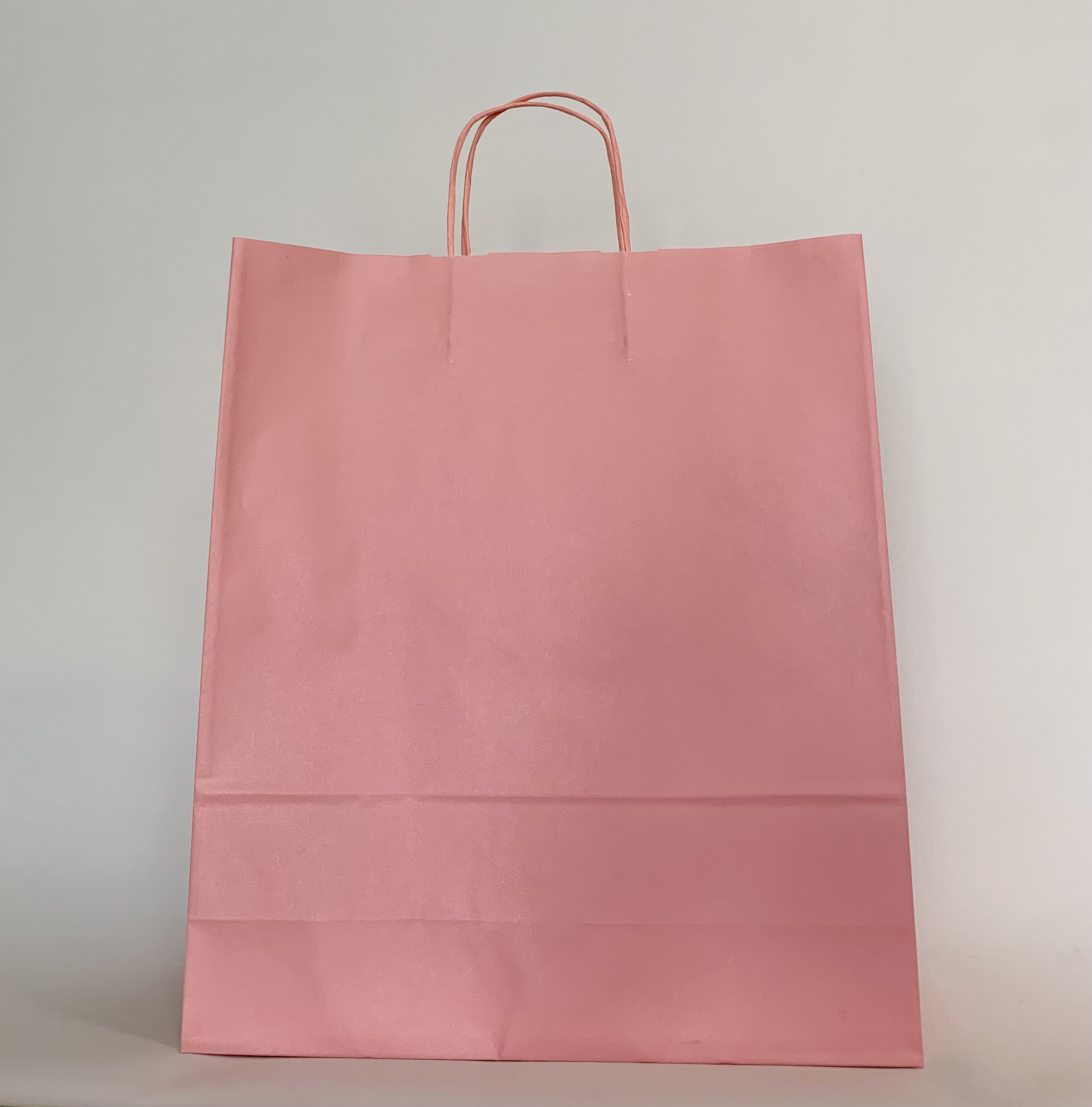 Papiertragetasche rosa mit Kordel, Karton