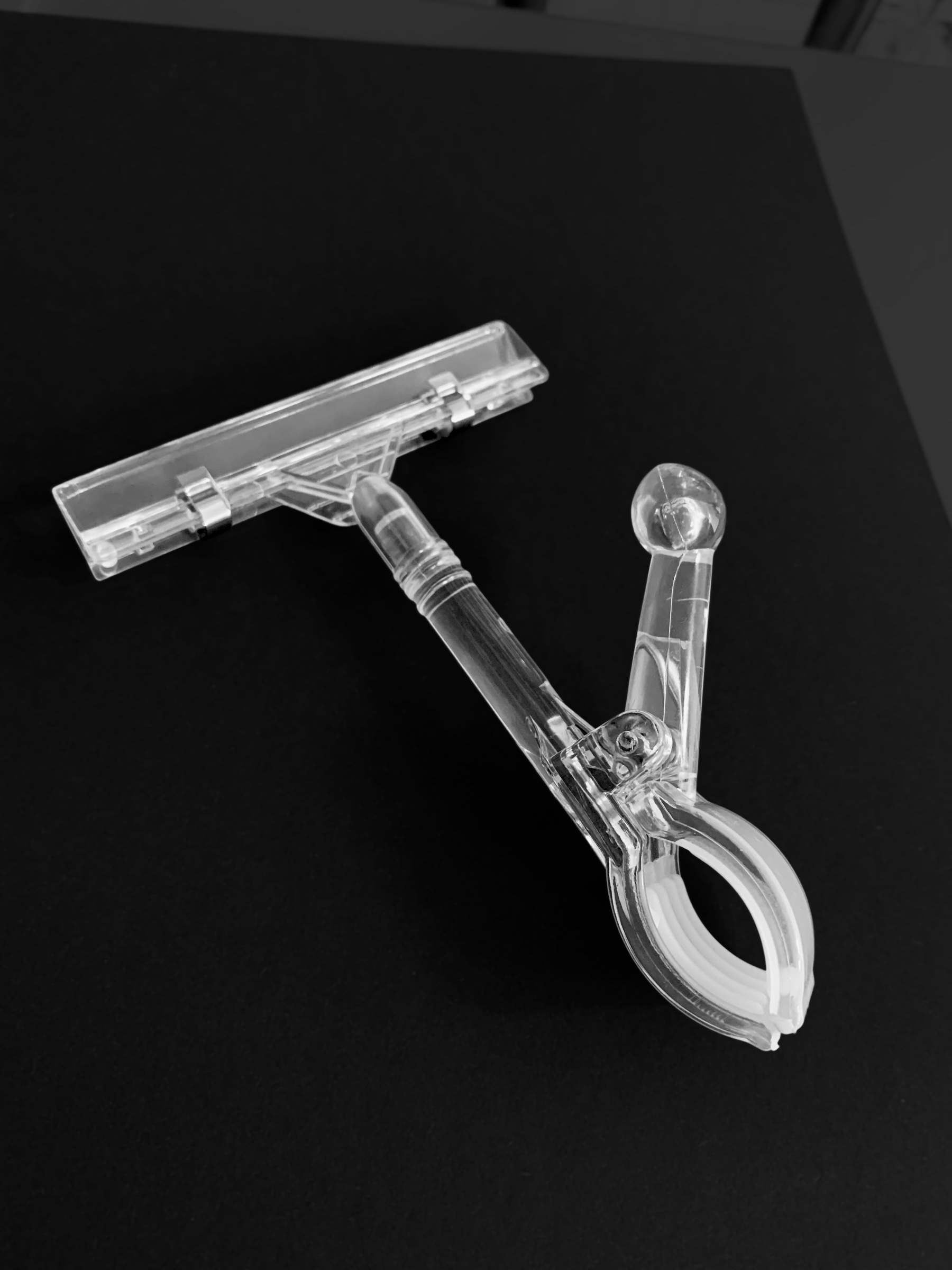 Preisschildklemme, transparent Preisschildklemme, transparent