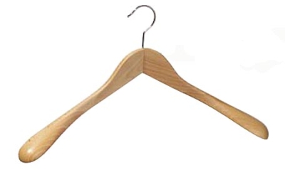 p720901101 Holzkleiderbügel Buche natur lackiert, 45cm (VE20 Stück)