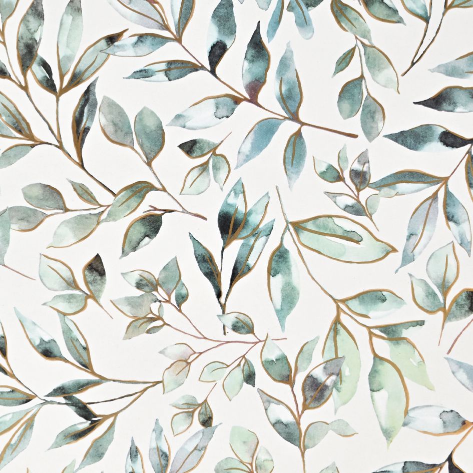 Vorderansicht Geschenkpapier Blattglück 50 cm x 50 m, Blattmotiv für Großhändler