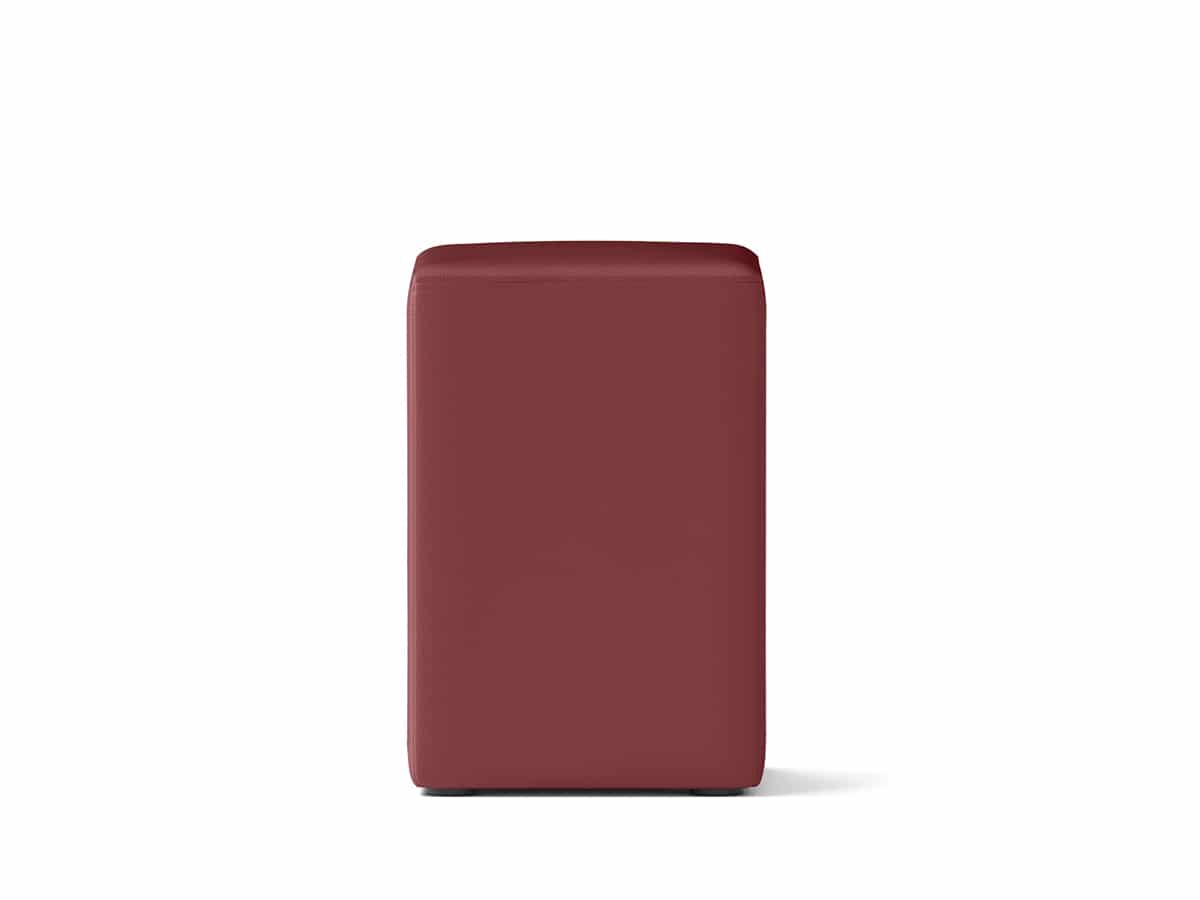 Pomp Hocker, echtes Rindsleder bordeauxrot  Pomp Hocker, echtes Rindsleder bordeauxrot